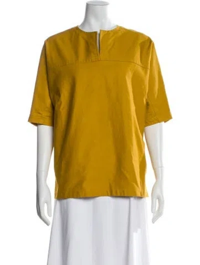 Pre-owned Marni Crew Neck Short Sleeve Top In Yellow