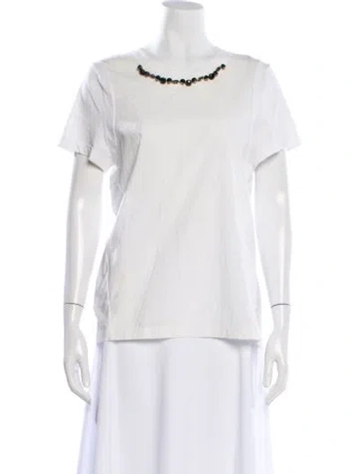 Pre-owned Marni Crew Neck Short Sleeve T-shirt In White