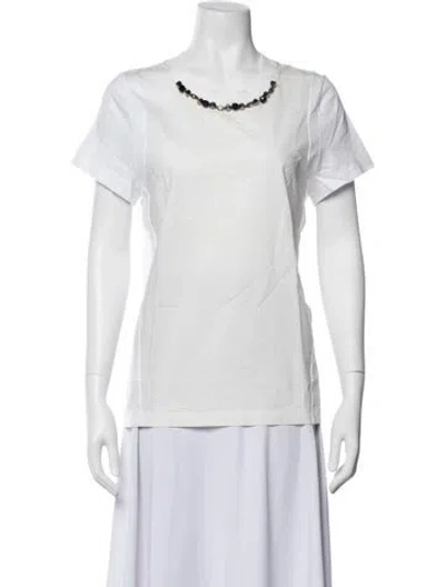 Pre-owned Marni Crew Neck Short Sleeve T-shirt In White