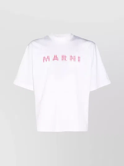 Marni Crew Neck Short Sleeves In White