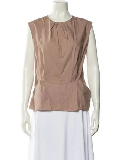 Pre-owned Marni Crew Neck Sleeveless Blouse In Neutral