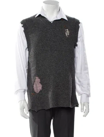 Pre-owned Marni Crew Neck Sleeveless Sweater Vest In Gray