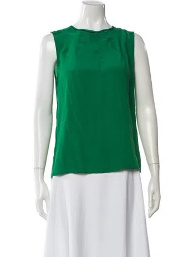 Pre-owned Marni Crew Neck Sleeveless Top In Green