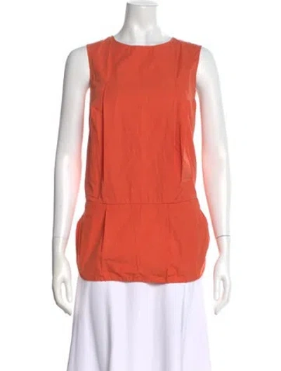 Pre-owned Marni Crew Neck Sleeveless Top In Red