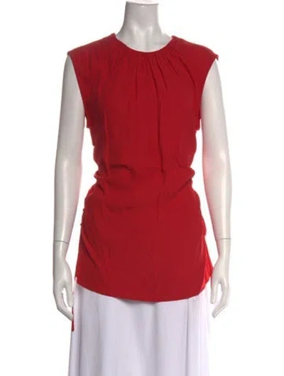 Pre-owned Marni Crew Neck Sleeveless Top In Red
