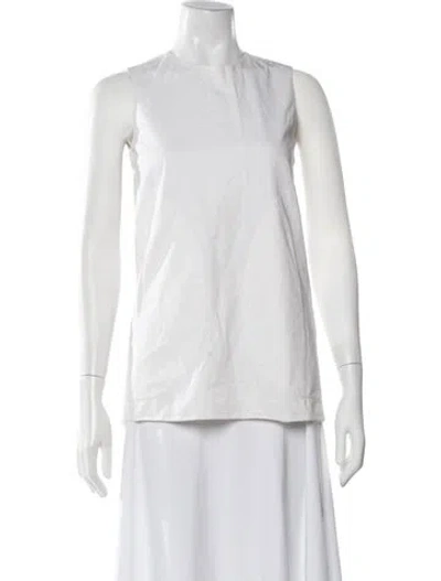 Pre-owned Marni Crew Neck Sleeveless Top In White