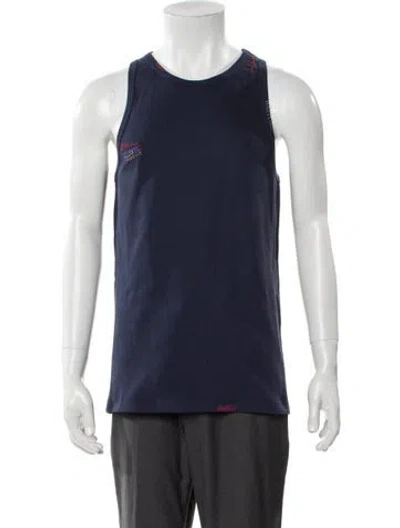 Pre-owned Marni Crew Neck Sleeveless T-shirt W/ Tags In Blue