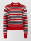 Marni Striped Mohair Blend Crewneck Sweater
