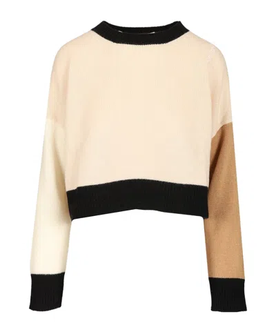 MARNI MARNI LOGO EMBROIDERED CREWNECK JUMPER