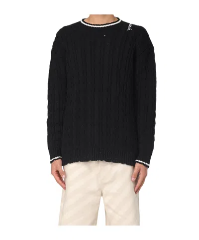 Marni Crew Neck Jumper In Black