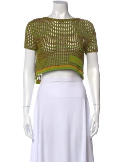 Pre-owned Marni Crew Neck Sweater In Green