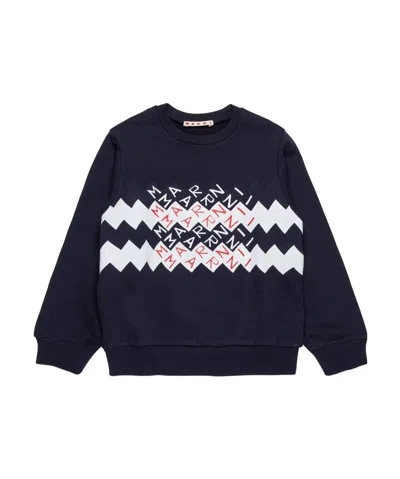 MARNI MARNI KIDS LOGO PRINTED CREWNECK SWEATSHIRT