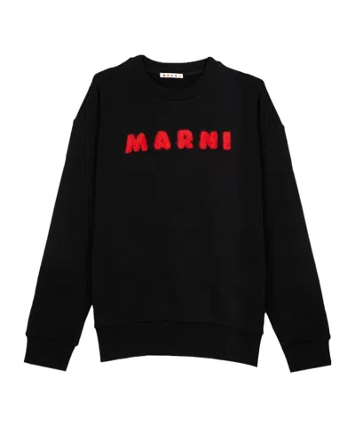Marni Logoed Sweatshirt In Black