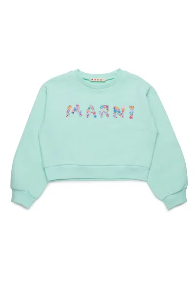 MARNI FELPA GIROCOLLO CON HOLIDAY LOGO