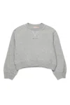 Marni Crew-neck Sweatshirt With Contrasting Seams In Grey