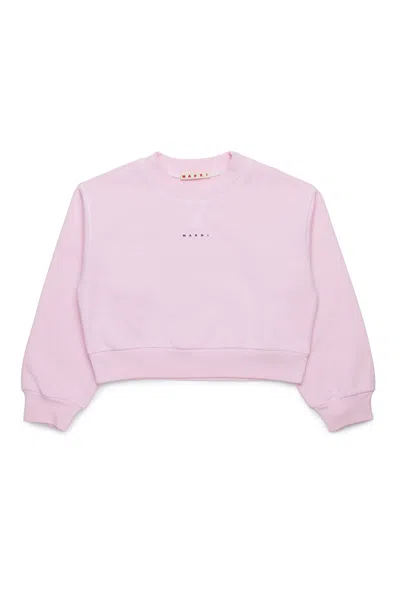 MARNI CREW-NECK SWEATSHIRT WITH CONTRASTING SEAMS