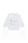Marni Crew-neck Sweatshirt With Designs In White