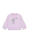 Marni Felpa Girocollo Con Fiorellini Ricamati In Pink