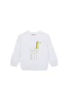 Marni Crew-neck Sweatshirt With Giraffe Print In White