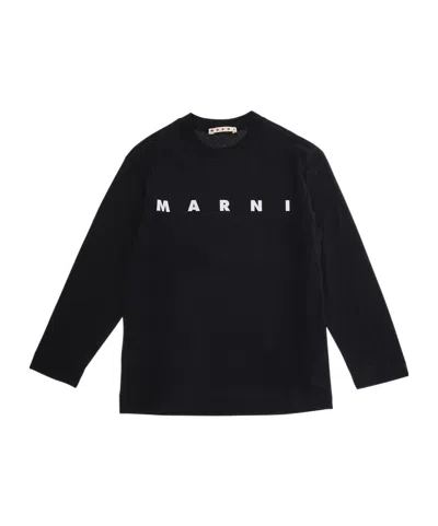 MARNI MARNI KIDS LOGO LONG-SLEEVE T-SHIRT