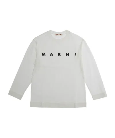 Marni Kids' Crew Neck T-shirt In Gray