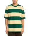 Marni Green And Yellow Maxi-stripe Cotton T-shirt In Neutral