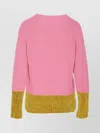 Marni Crewneck Hood Kangaroo Pocket Long Sleeves Ribbed Cuffs In Multi