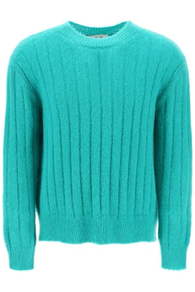 Marni Crewneck Knitted Pullover In Green