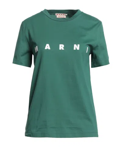 Marni Crew-neck Short-sleeve T-shirt In Green