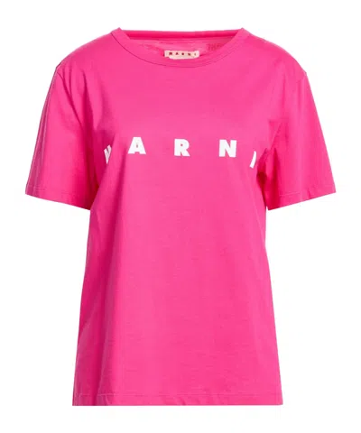 Marni Woman T-shirt Fuchsia Size 10 Cotton In Pink