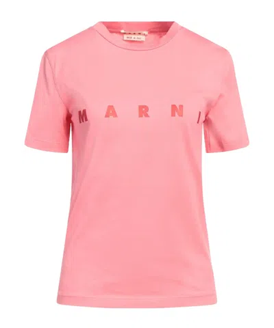 Marni Crew-neck Short-sleeve T-shirt In Pink