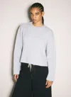 Marni Ribbed Felted Wool Sweater In Grey