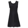 Marni Crinkled Scoop Neck Boxy Dress In Blue