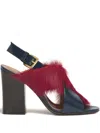 Marni Criss-cross Buckled Sandals In Red