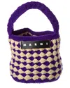 Marni Crochet Bucket Bag In Purple