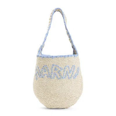 Marni Crochet-embroidered Shoulder Bag In Multi