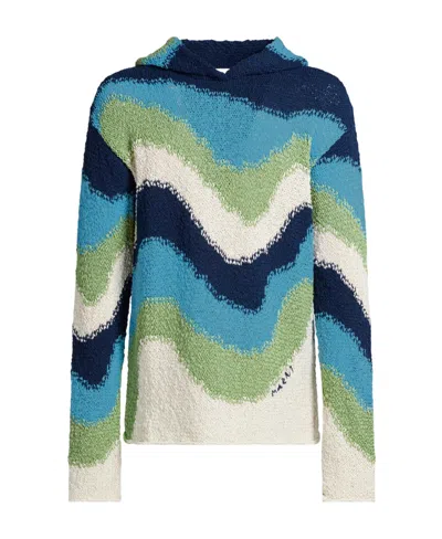Marni Crochet-knit Long-sleeve Hoodie In Multicolor