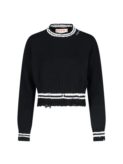 MARNI CROP CREW NECK SWEATER