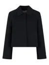 Marni Button-front Jersey Jacket With Classic Collar In Black