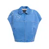 Marni Light Blue Denim Vest With Patches