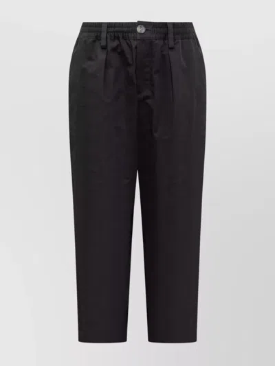 MARNI CROPPED COTTON TROUSERS WITH PLEATS