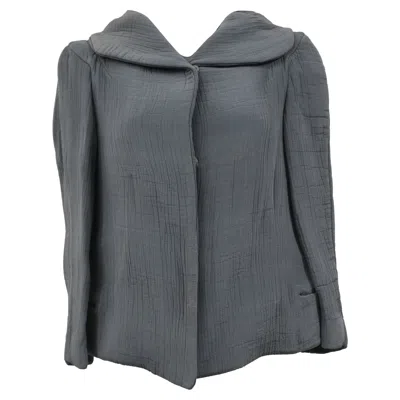 Marni Cropped Hooded Jacket In Grey Viscose In Gray