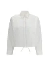 Marni Cropped Long-sleeve Shirt In White