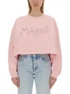 Marni Sweatshirt With Logo In Pink