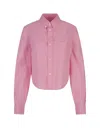 MARNI CROPPED SHIRT IN PINK COTTON