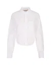MARNI CROPPED SHIRT IN WHITE COTTON
