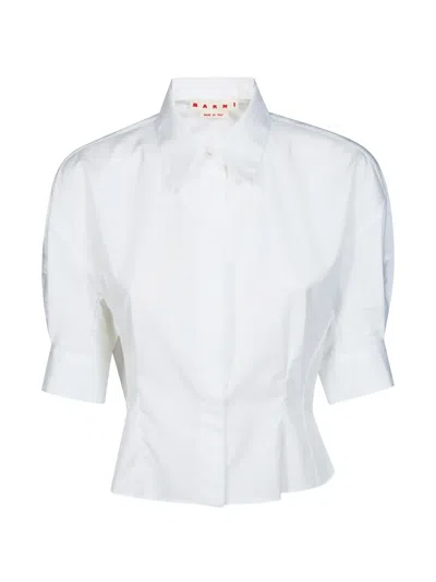 Marni Cropped Shirt In White