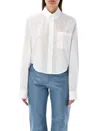 MARNI ORGANIC COTTON CROPPED SHIRT WITH ULTRA-ROUNDED HEM FOR WOMEN