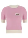 Marni Cropped Sweater Sweaters And Cardigans Pink In Pink