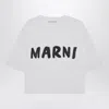 MARNI MARNI CROPPED T-SHIRT WITH LOGO PRINT